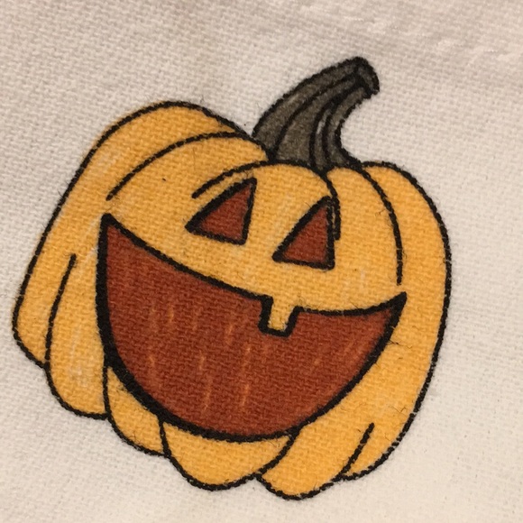 Jack O Lantern Faces Halloween Fall Kitchen Towels Set of Two NWT Cotton 25x15” - Picture 8 of 16